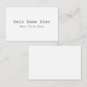 Standard, 8,5 x 5,5 cm Visitenkarte Visitekaartje (Voorkant / Achterkant)