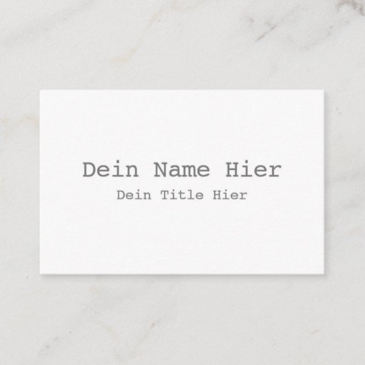 Standard, 8,5 x 5,5 cm Visitenkarte Visitekaartje (Voorkant)