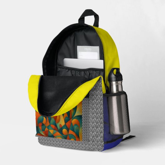 Standard Akkorde Bedrukte Rugzak (Achterkan Hoek Rechts (Open))