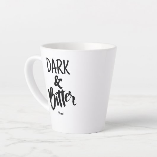 Standard Latte Mug - Dark & Bitter Latte Mok (Linkerhoek)