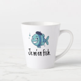 Standard Latte Mug - Je m'en fish Mok
