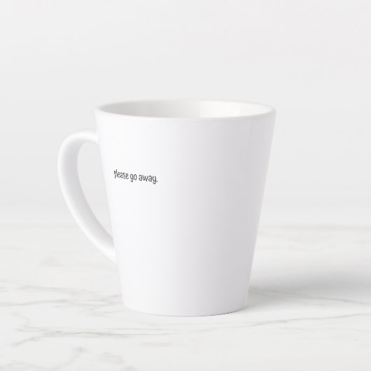 Standard Latte Mug - Please Go Away. Latte Mok (Linkerhoek)
