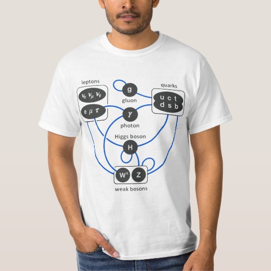 Standard Model Particles Higgs Boson Physics Theor T-shirt (Voorkant)