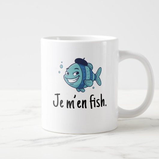 Standard Mug - Je m'en fish Grote Koffiekop (Rechts)