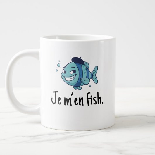 Standard Mug - Je m'en fish Grote Koffiekop (Links)