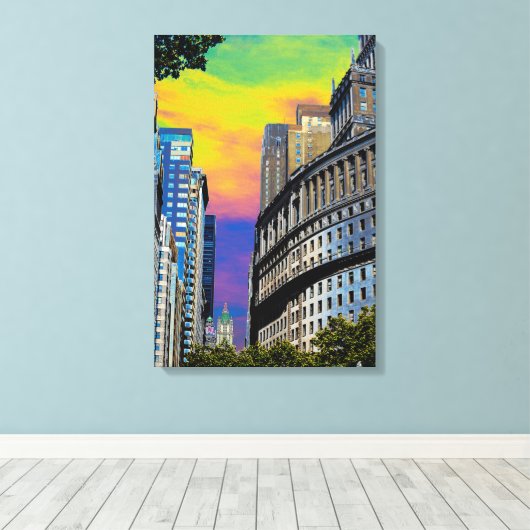 Standard Oil Building New York City USA Poster Canvas Afdruk (Insitu (Houten vloer))