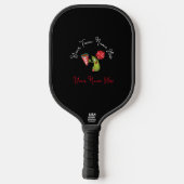 Standard Pickleball Paddle, zwart, Funny Picklebal Paddle (Achterkant)