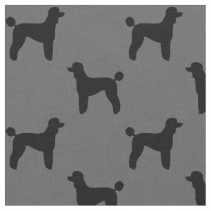 Standard Poodle Dog Silhouettes Patroon Stof