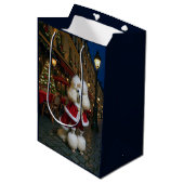 Standard Poodle Holiday  Medium Cadeauzakje (Voorkant Gekanteld)