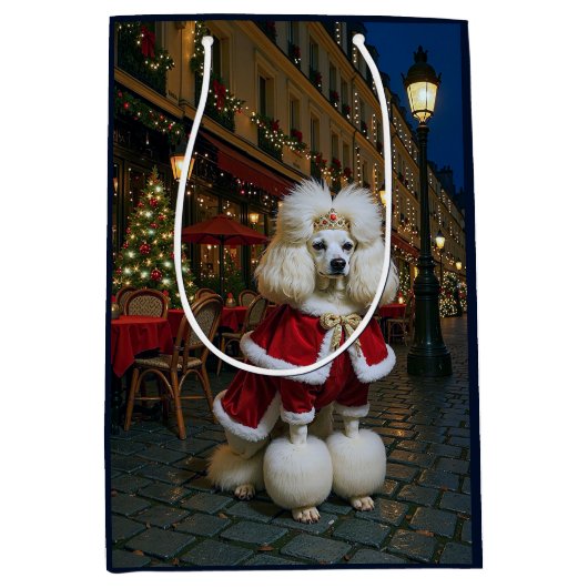 Standard Poodle Holiday  Medium Cadeauzakje (Voorkant)