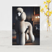 Standard Poodle  Kaart (Gele Bloem)