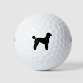 Standard Poodle Silhouette Golfballen (Voorkant)