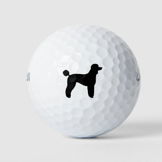 Standard Poodle Silhouette Golfballen (Voorkant)