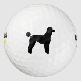 Standard Poodle Silhouette Golfballen