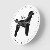 Standard Poodle Silhouette Ik heb standaarden Ronde Klok (Hoek)