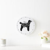 Standard Poodle Silhouette Ik heb standaarden Ronde Klok (Huis)