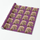 STANDARD RED POODLE CADEAUPAPIER (Uitgerold)