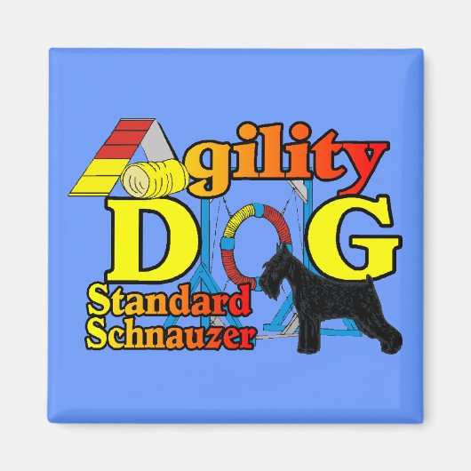 Standard_Schnauzer_Agility Magneet (Voorkant)