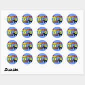 Standard_Schnauzer_Agility Ronde Sticker (Vel)