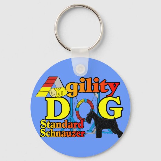 Standard_Schnauzer_Agility Sleutelhanger (Voorkant)