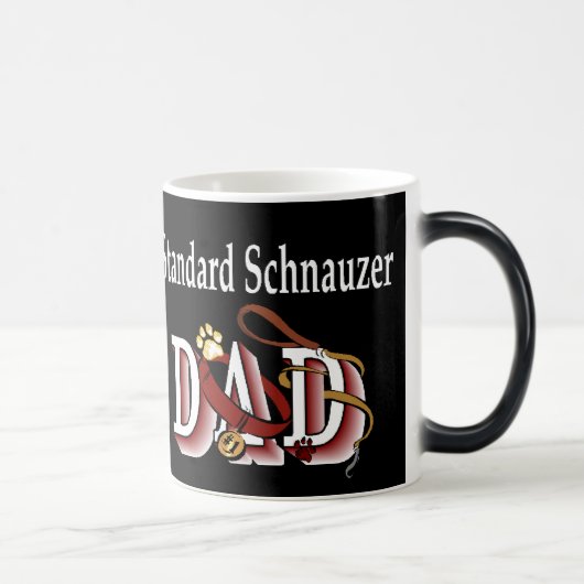 Standard Schnauzer Dad Gifts Magische Mok (Rechts)
