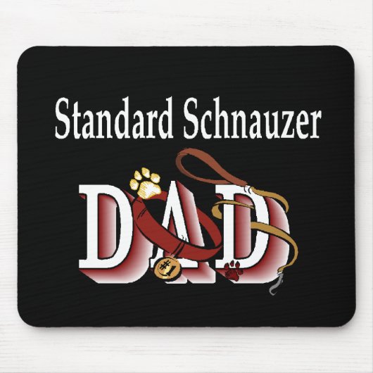 Standard Schnauzer Dad Gifts Muismat (Voorkant)