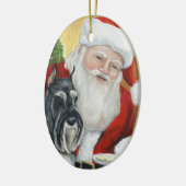 Standard Schnauzer Dog Art-kerstversiering Keramisch Ornament (Links)