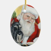Standard Schnauzer Dog Art-kerstversiering Keramisch Ornament (Voorkant)