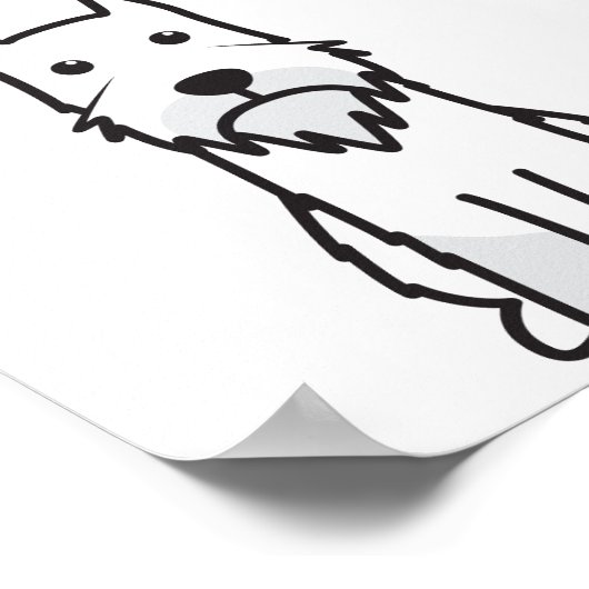 Standard Schnauzer Dog Cartoon Poster (Hoek)