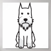 Standard Schnauzer Dog Cartoon Poster (Voorkant)