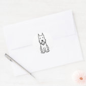 Standard Schnauzer Dog Cartoon Ronde Sticker (Envelop)