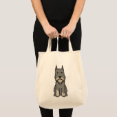 Standard Schnauzer Dog Cartoon Tote Bag (Voorkant (product))
