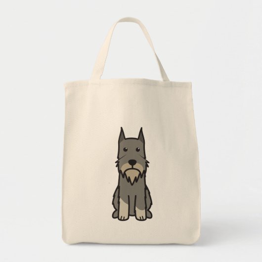 Standard Schnauzer Dog Cartoon Tote Bag (Voorkant)