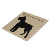 Standard Schnauzer Dog Silhouette Tegeltje (Zijkant)