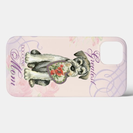 Standard Schnauzer Heart Mam Case-Mate iPhone Case (Achterkant (horizontaal))