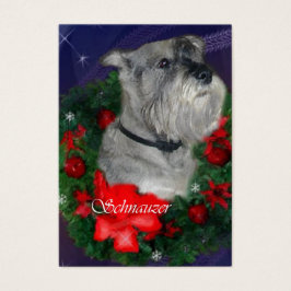 Standard Schnauzer-kerstcadeautjes Visitekaartjes