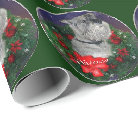 Standard Schnauzer Kerstmis Cadeaupapier (Rol Hoek)