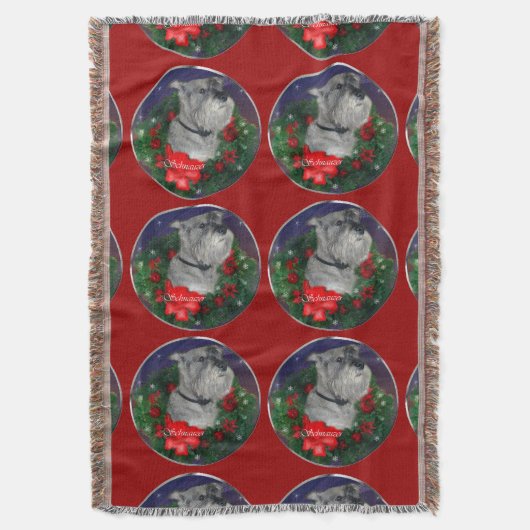 Standard Schnauzer Kerstmis Deken (Voorkant Verticaal)