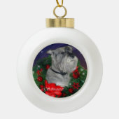 Standard Schnauzer Kerstmis Keramische Bal Ornament (Voorkant)