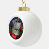 Standard Schnauzer Kerstmis Keramische Bal Ornament (Rechts)