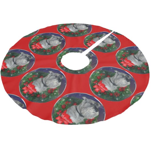 Standard Schnauzer Kerstmis Kerstboom Rok (Gekanteld)