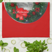 Standard Schnauzer Kerstmis Theedoek (Gevouwen)