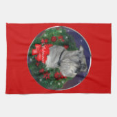 Standard Schnauzer Kerstmis Theedoek (Horizontaal)