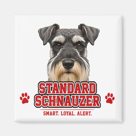 🐾 Standard Schnauzer Liefhebber Trots 🐾 Magneet (Voorkant)