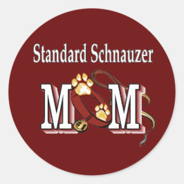 Standard Schnauzer MOM-cadeaus Ronde Sticker