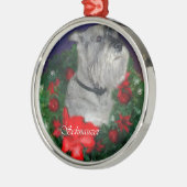 Standard Schnauzer - Ornament met kerstcadeaus (Links)
