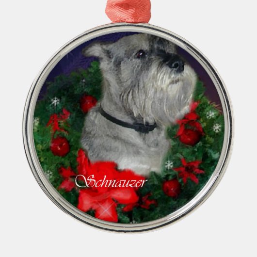 Standard Schnauzer - Ornament met kerstcadeaus (Voorkant)