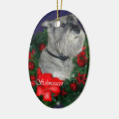 Standard Schnauzer - Ornament met kerstcadeaus (Links)