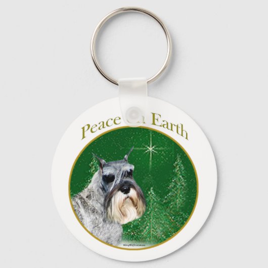 Standard Schnauzer Peace Sleutelhanger (Voorkant)