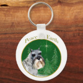 Standard Schnauzer Peace Sleutelhanger (Voorkant)